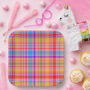 Retro geïnspireerde Borden voor warm-roze patroon Papieren Bordje