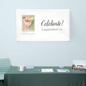 Retro-geïnspireerde cocktailbanner in soft pastels spandoek (Beurs)