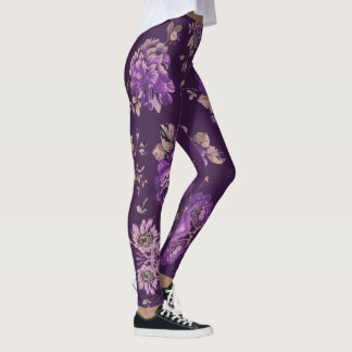 Retro-geïnspireerde Extra-Large Floral Print Leggi Leggings