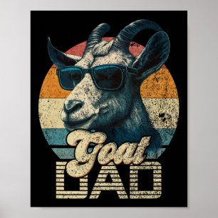 retro geitenvader beste geitenpapa grappige vader poster