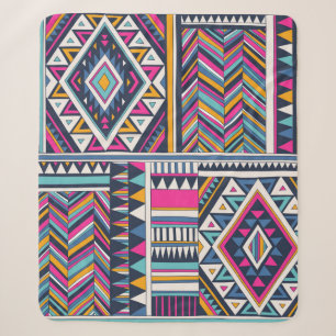 retro gekleurde tribale vintage naadloos patroon. sherpa deken