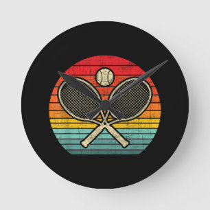 Retro gekruist tennisracket - Sportliefhebber Ronde Klok