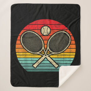 Retro gekruist tennisracket - Sportliefhebber Sherpa Deken