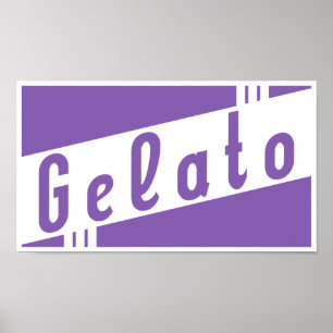 retro gelato poster