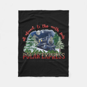Retro gelooft trein Noordpool Polar Express alle A Fleece Deken