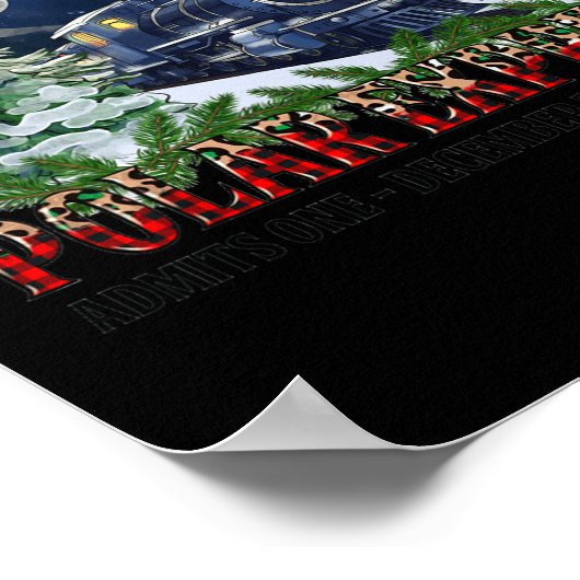 Retro gelooft trein Noordpool Polar Express alle A Poster (Hoek)