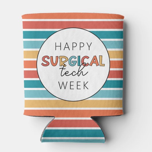 Retro Gelukkig Chirurgisch Technicus Week Blikjeskoeler (Achterkant)