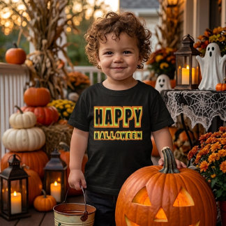 Retro Gelukkig Halloween Griezelseizoen Peuter T-s Kinder Shirts