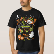 Retro Gelukkig Halloween Lieve Heks Ketel