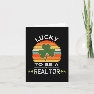 Retro Gelukkig om een makelaar te zijn St. Patrick Kaart