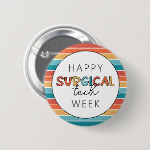Retro Gelukkige Chirurgische Techweek Ronde Button 5,7 Cm