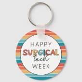 Retro Gelukkige Chirurgische Techweek Sleutelhanger (Achterkant)