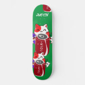 retro gelukkige drie katten met cola skateboard (Voorkant)