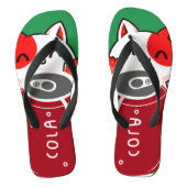 retro gelukkige drie katten met cola teenslippers (Voetbed)