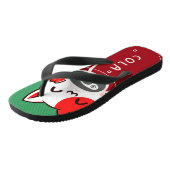 retro gelukkige drie katten met cola teenslippers (Schuin)