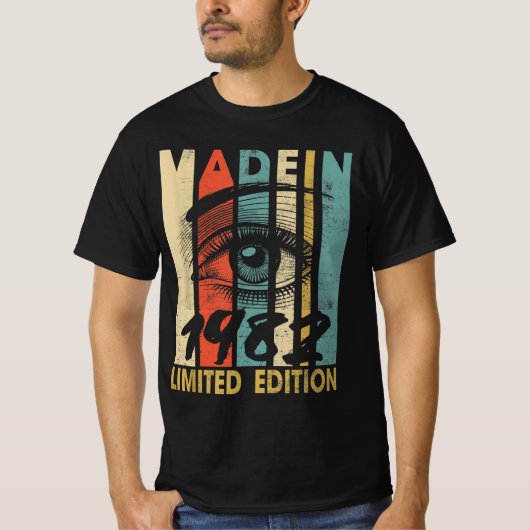 Retro gemaakt in 1982 Limited Edition , Happy T-shirt (Voorkant)