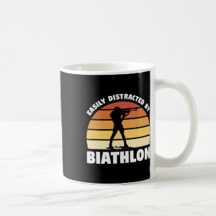 Retro gemakkelijk afgeleid door Biathlon Biatleet Koffiemok