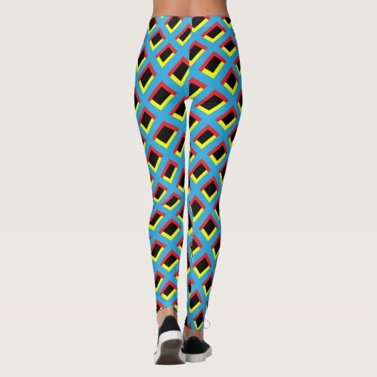 "Retro Geo Pattern" Leggings (Achterkant)