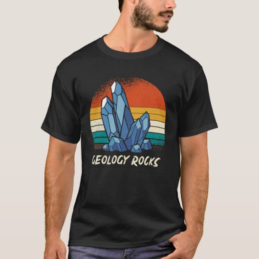 Retro Geology Rocks T-shirt (Voorkant)