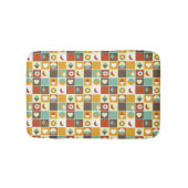 Retro Geometric Abstract Pattern Brown Red Sinaasa Badmat (Voorkant)