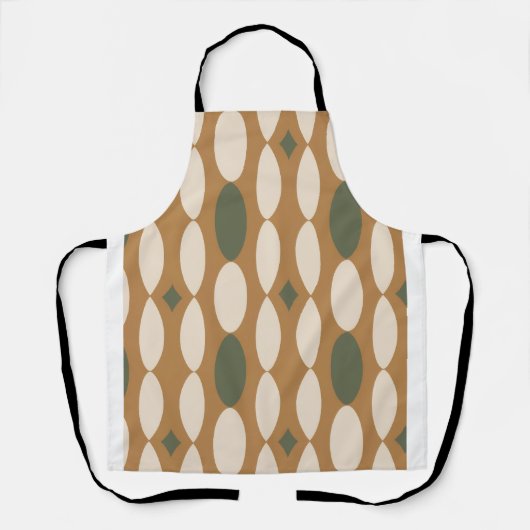 Retro Geometric Apron Schort (Voorkant)