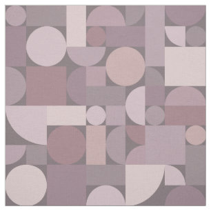 Retro Geometric Art Mauve Stof