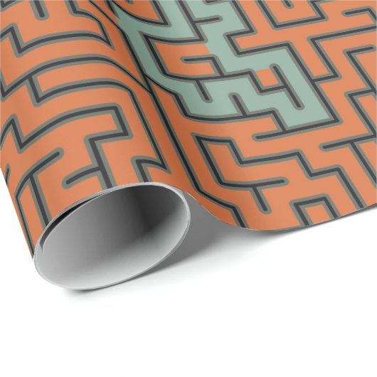 Retro Geometric Artistic Abstract Pattern #30 Cadeaupapier (Rol Hoek)