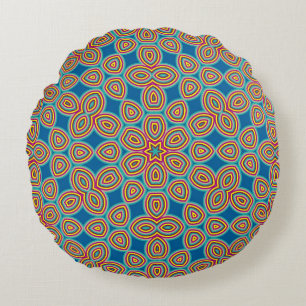 Retro Geometric Artistic Abstract Pattern Rond Kussen