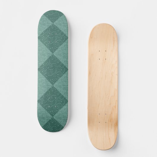 RETRO GEOMETRIC BLUE Skateboard (Recto)