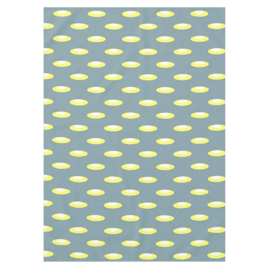 Retro Geometric Design Smokey Blue Tafelkleed (Voorkant)