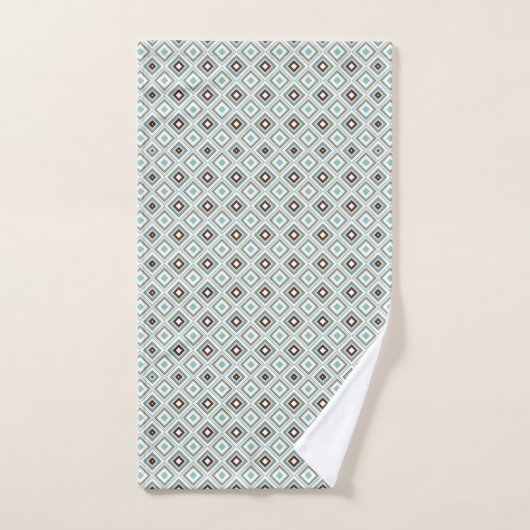 Retro Geometric Diamond Pattern Bad Handdoek (Handdoek)