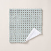 Retro Geometric Diamond Pattern Bad Handdoek (Wasdoekje)