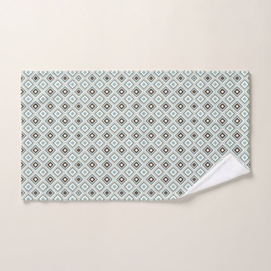 Retro Geometric Diamond Pattern Bad Handdoek (Handdoek)