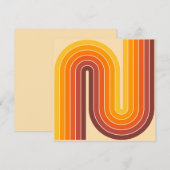 Retro Geometric Double Arch Design Kaart (Voorkant / Achterkant)