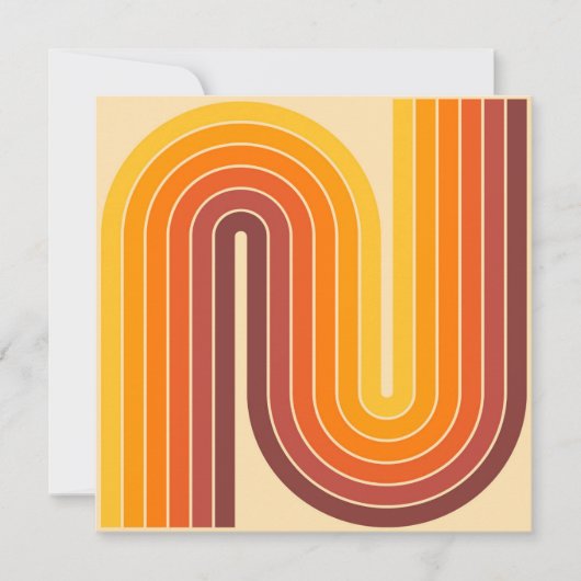 Retro Geometric Double Arch Design Kaart (Voorkant)