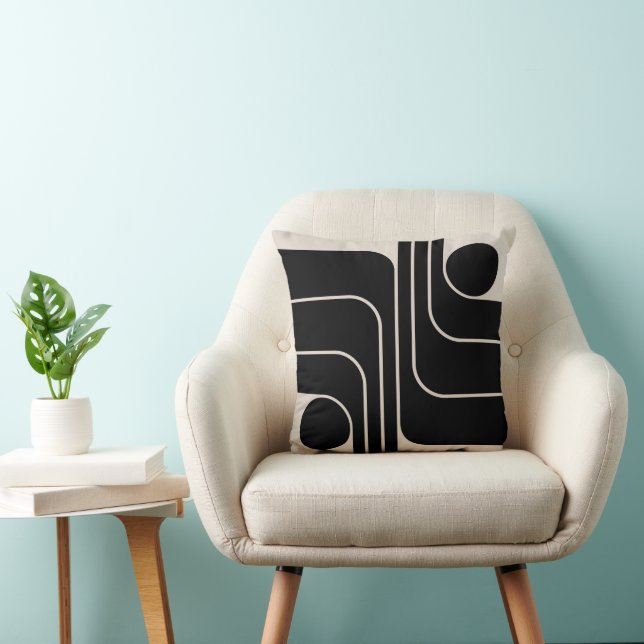 Retro Geometric Double Arch Design Kussen (Stoel)