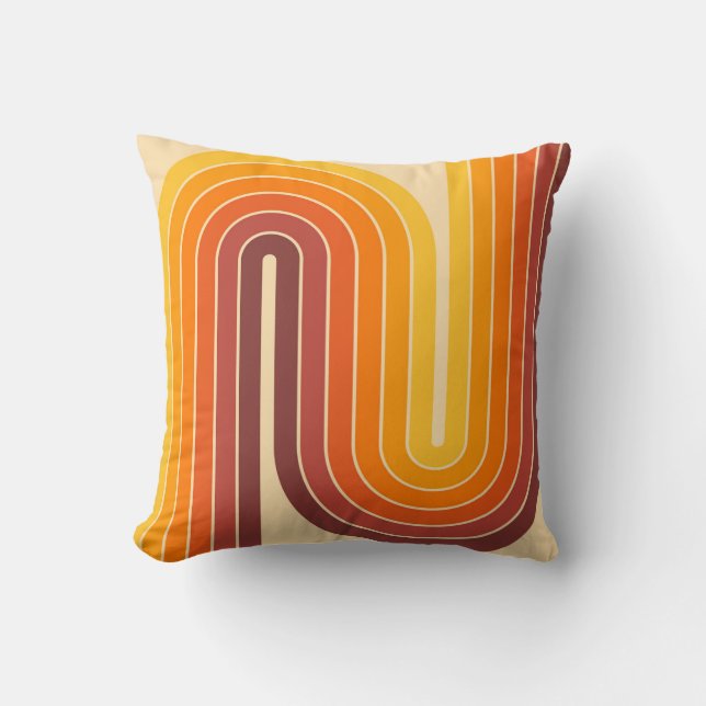 Retro Geometric Double Arch Design Kussen (Voorkant)