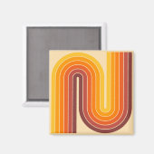 Retro Geometric Double Arch Design Magneet (Voorkant / Achterkant)