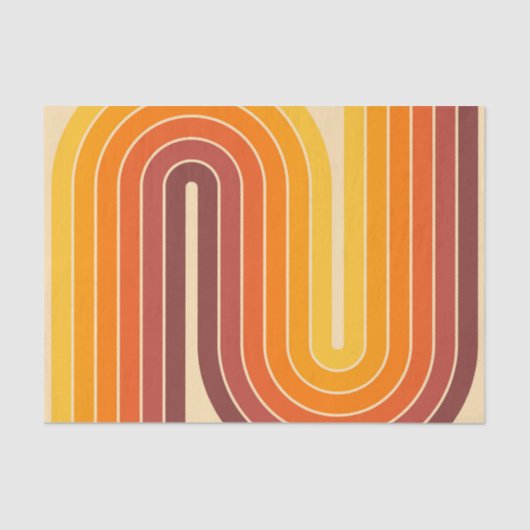Retro Geometric Double Arch Design Tissuepapier (Voorkant)