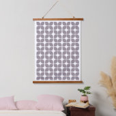 Retro Geometric Leaf Pattern Taupe Hangend Wandkleed (Slaapkamer)