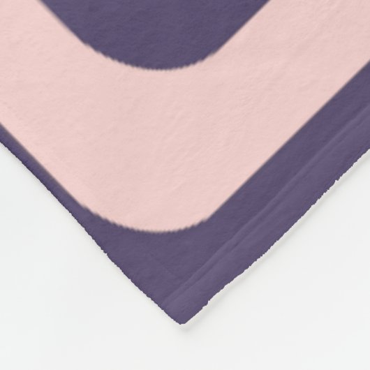 Retro Geometric Mid Century Shapes Art Paars Fleece Deken (Hoek)