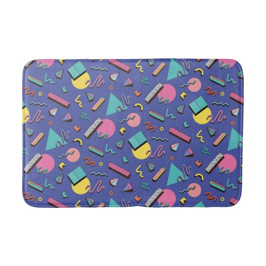 Retro Geometric Pattern Badmat (Voorkant)