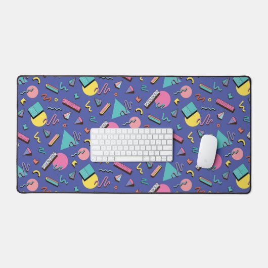 Retro Geometric Pattern Bureaumat (Keyboard & Muis)