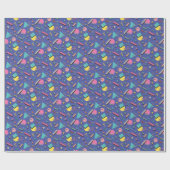 Retro Geometric Pattern Cadeaupapier (Vlak)