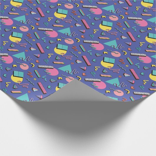 Retro Geometric Pattern Cadeaupapier (Hoek)