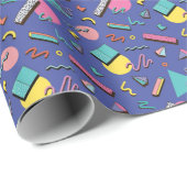 Retro Geometric Pattern Cadeaupapier (Rol Hoek)