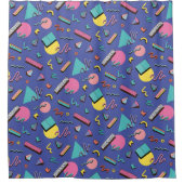 Retro Geometric Pattern Douchegordijn (Voorkant)