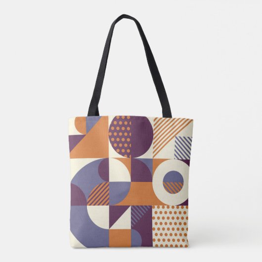 Retro Geometric Pattern Draagtas (Achterkant)