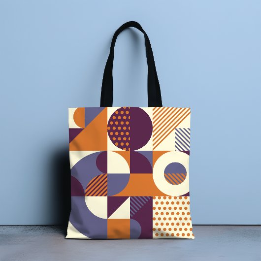 Retro Geometric Pattern Draagtas