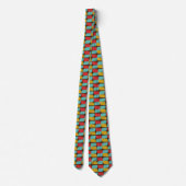 Retro Geometric Pattern op brown Stropdas (Achterkant)